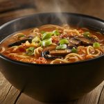 Kimchi Mushroom Noodle Soup done1