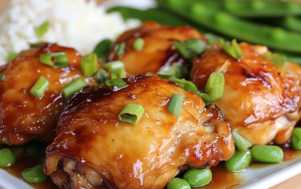 tangy glazed chicken thighs done2