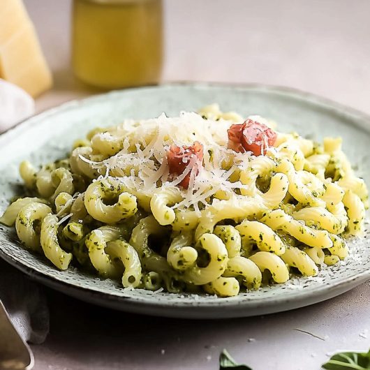 Creamy Pesto Cavatappi Pasta