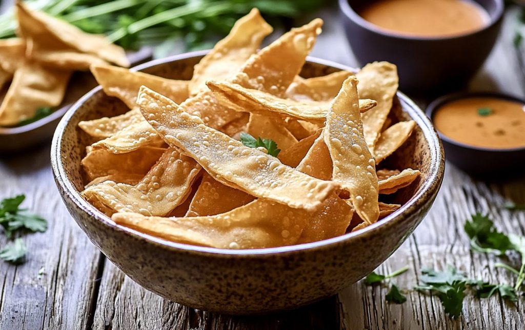 Crunchy Air-Fried Wonton Strips