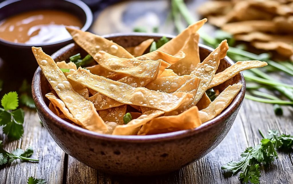 Crunchy Air-Fried Wonton Strips