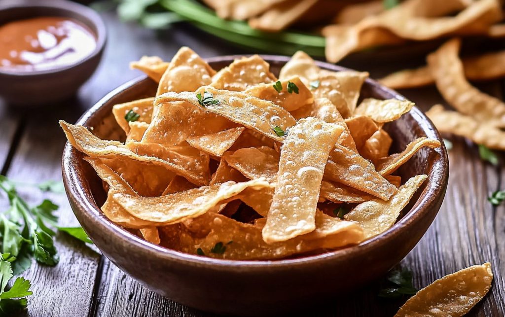 Crunchy Air-Fried Wonton Strips