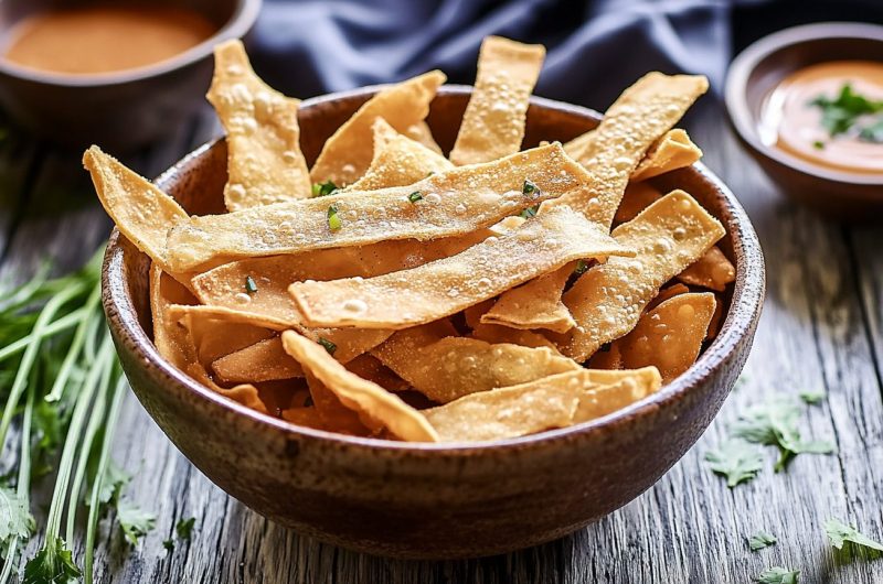 Crunchy Air-Fried Wonton Strips