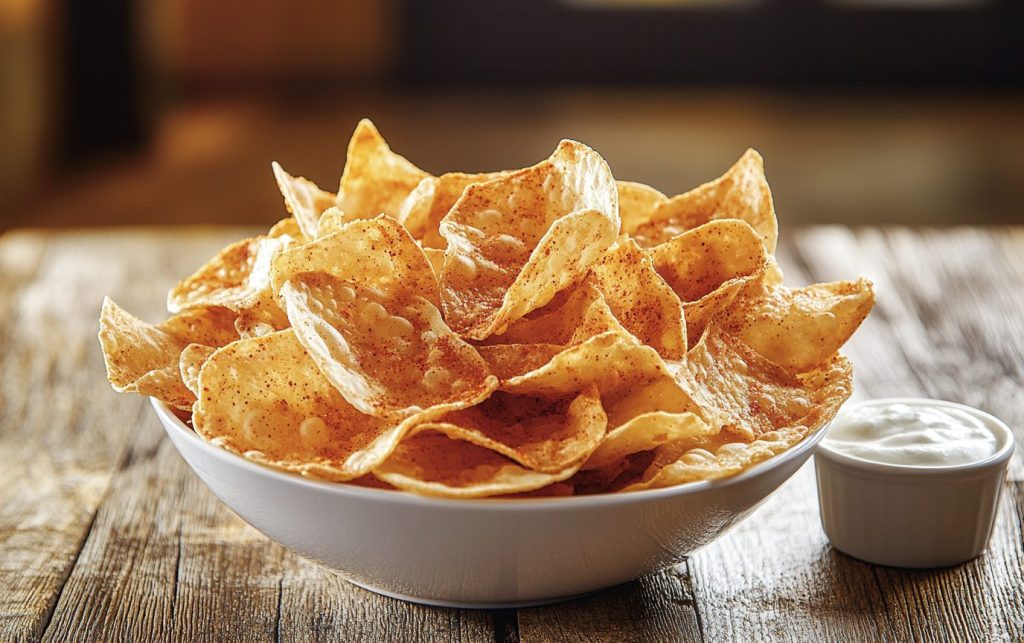Crispy Cajun Wonton Crisps