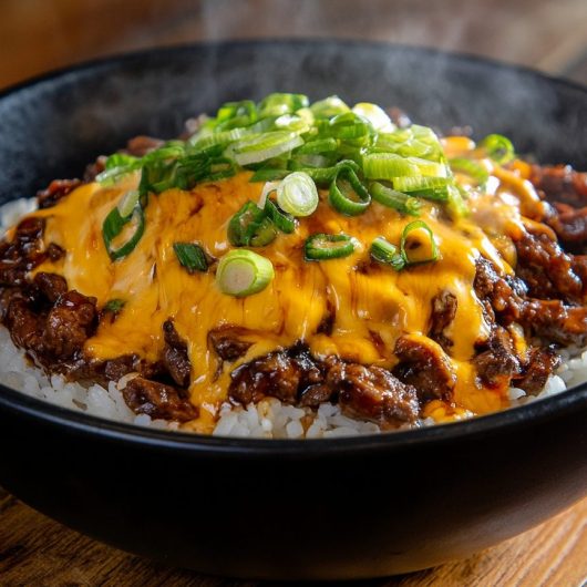 Cheesy Beef Rice Bowl