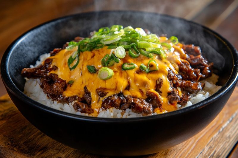 Cheesy Beef Rice Bowl