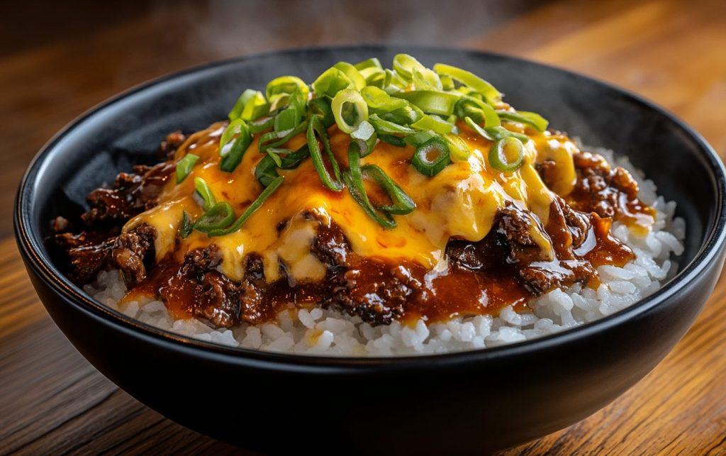 Cheesy Beef Rice Bowl