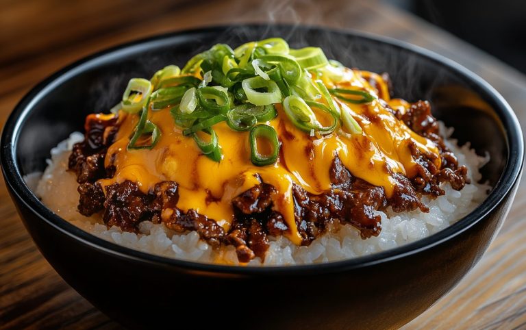 Cheesy Beef Rice Bowl