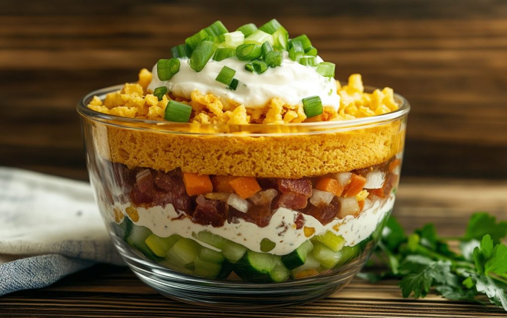 Layered Cornbread Salad
