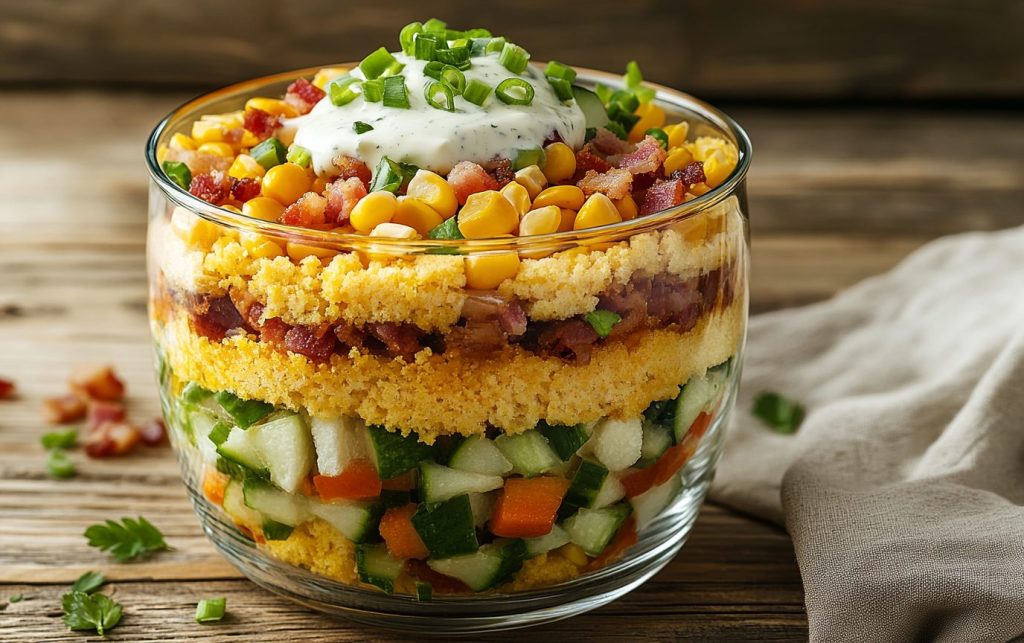 Layered Cornbread Salad