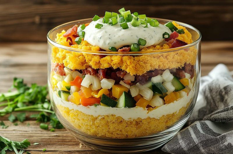Layered Cornbread Salad