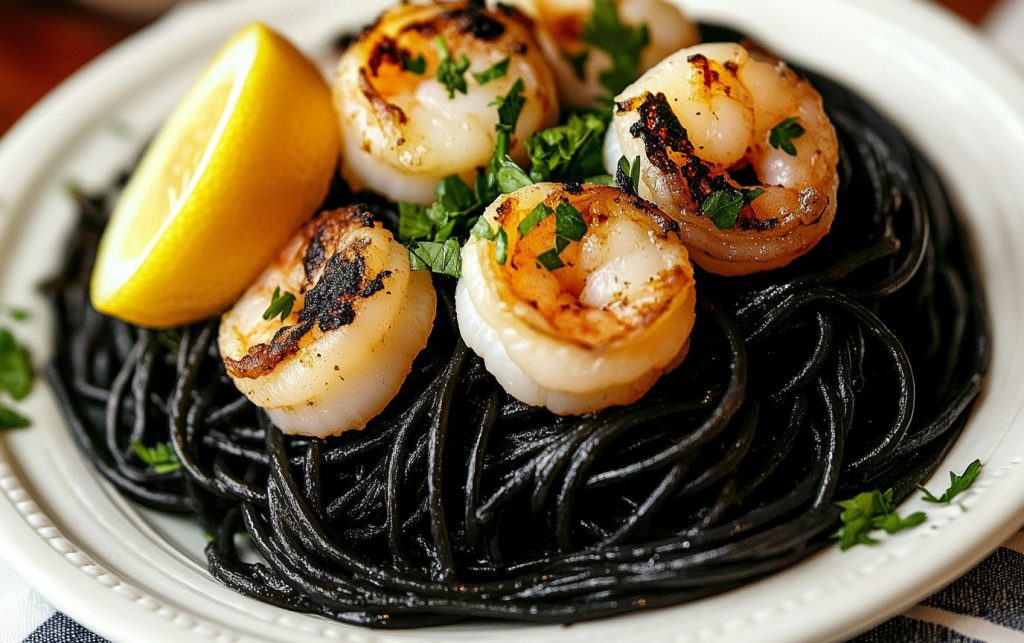 Seafood Ink Linguine