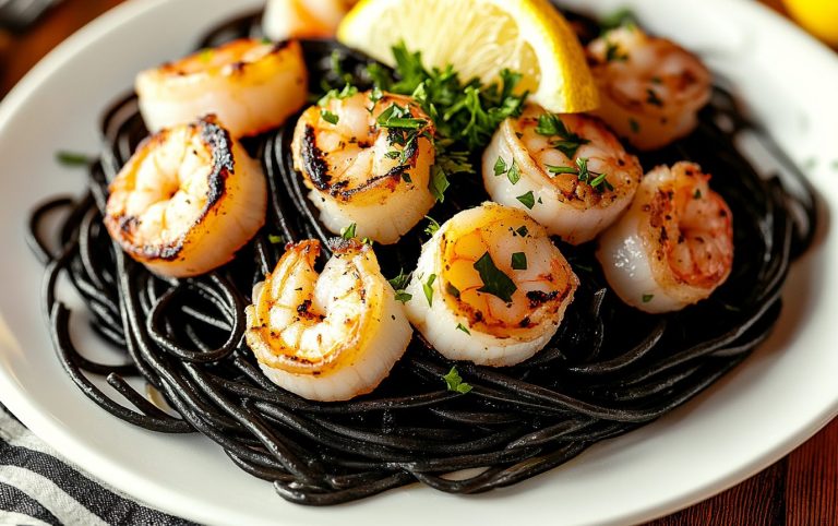 Seafood Ink Linguine