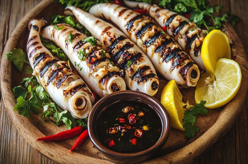 Stuffed Grilled Squid