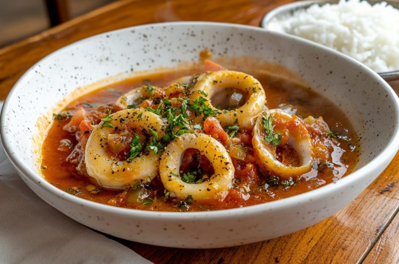 Squid in Tangy Tomato Broth