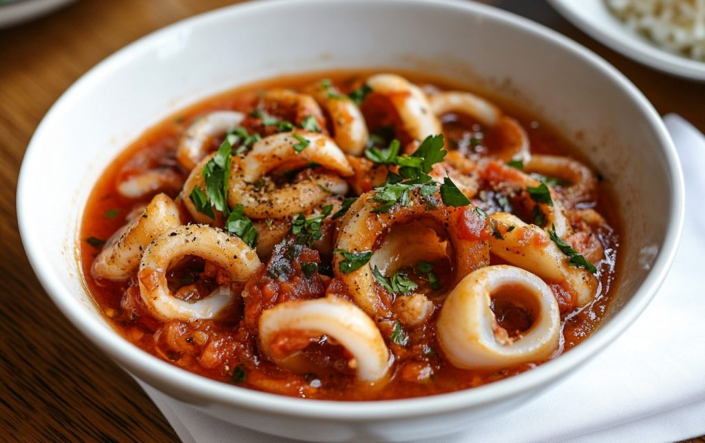 Squid in Tangy Tomato Broth