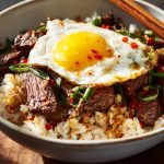 Beef Garlic Rice Bowl