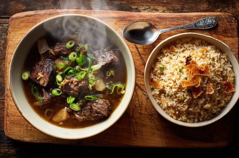 Hearty Beef Stew & Garlic Rice (Beef-Pares)