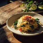 Taro Leaf Coconut Rice