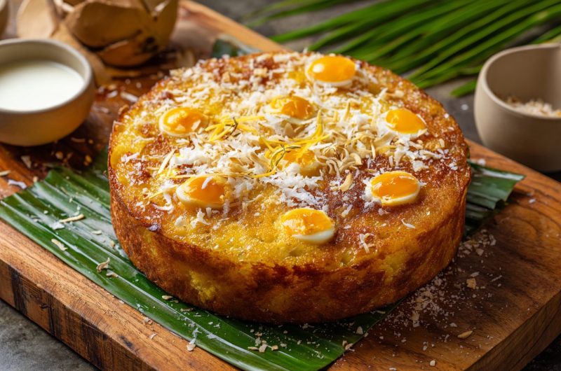 Easy Coconut Rice Cake (Bibingka) 5 Coconut Rice Cake (Bibingka)