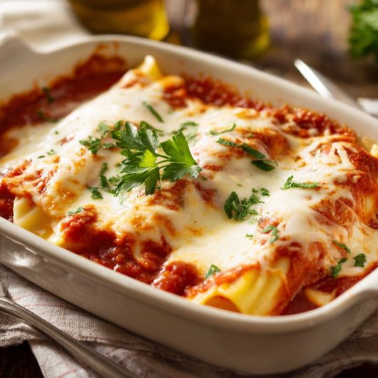Cheesy Manicotti Bake 7 Cheesy Baked Manicotti