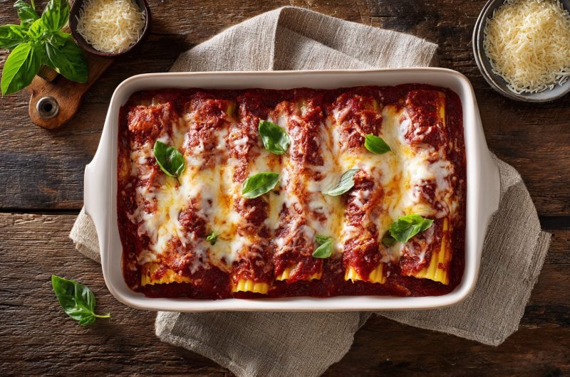 Cheesy Beef Manicotti 5 Cheesy Beef Manicotti