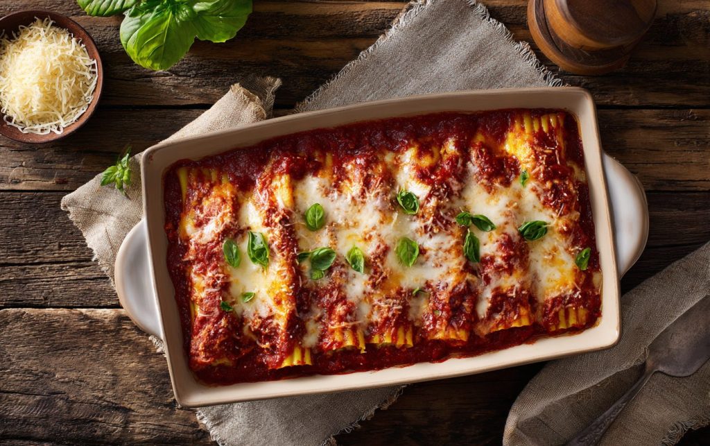 Cheesy Beef Manicotti 2 Cheesy Beef Manicotti