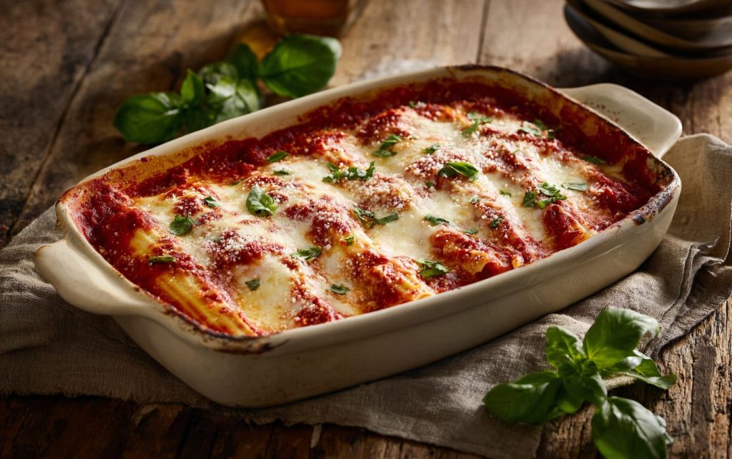Cheesy Manicotti Bake 2 Cheesy Manicotti Bake