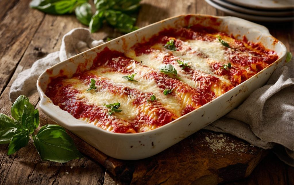 Cheesy Manicotti Bake 3 Cheesy Manicotti Bake