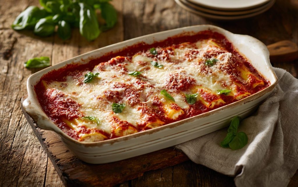 Cheesy Manicotti Bake 4 Cheesy Manicotti Bake