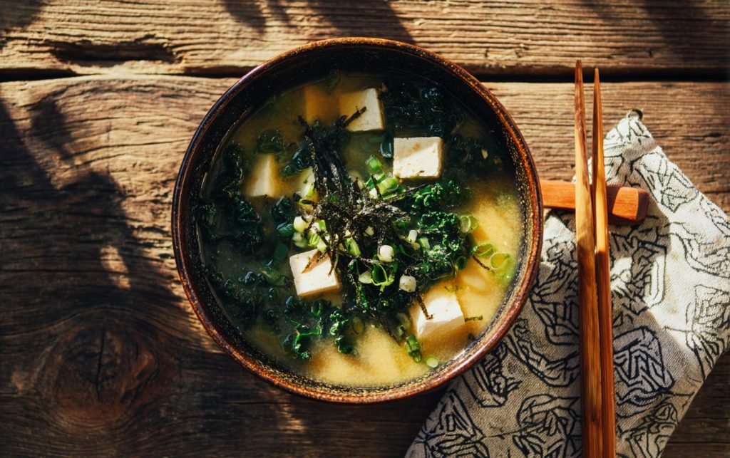Herbal Tofu Miso Soup