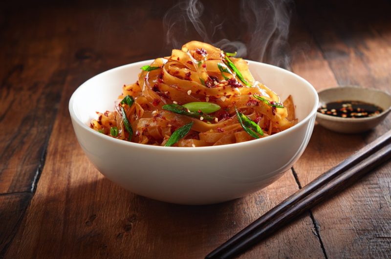 Hot Sesame Rice Noodles