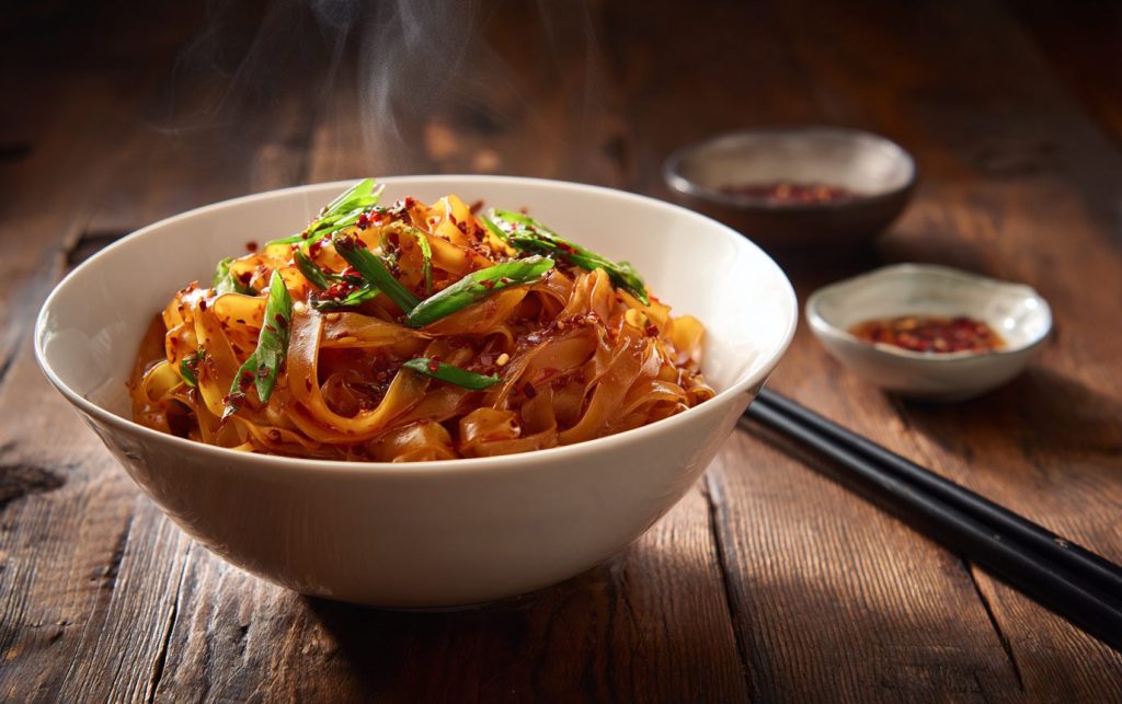 Hot Sesame Rice Noodles