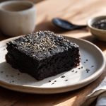 black sesame mochi brownies done