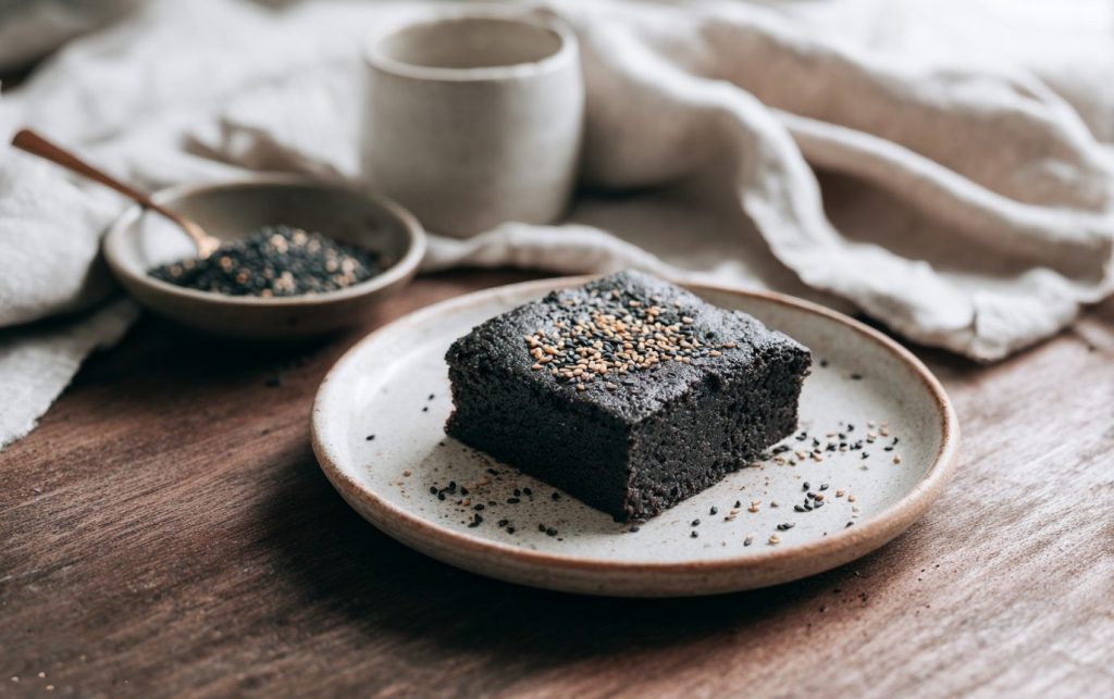 Black Sesame Mochi Brownies