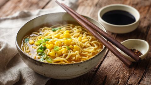 Creamy Corn Soy Noodles