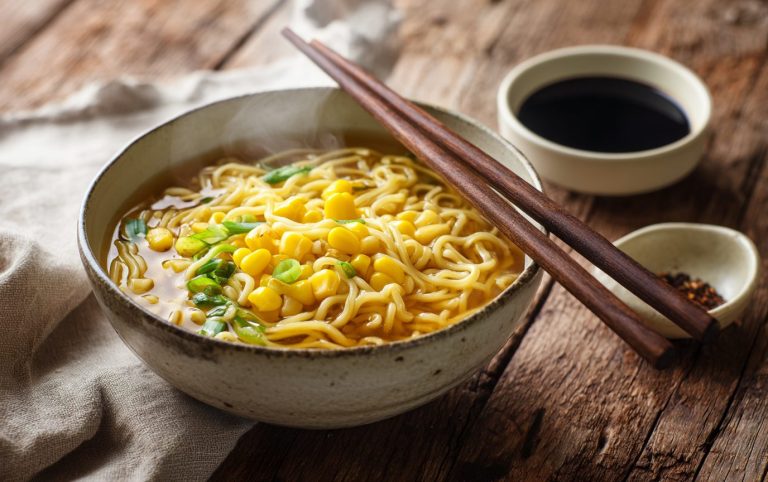 Creamy Corn Soy Noodles