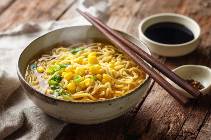 Creamy Corn Soy Noodles
