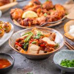 asian street food stir fry with veg