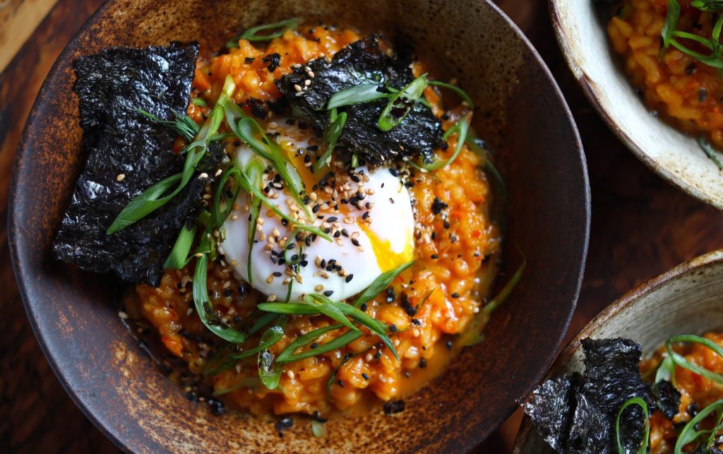 Kimchi Risotto with Parmesan and Sesame Oil 2 Kimchi Risotto