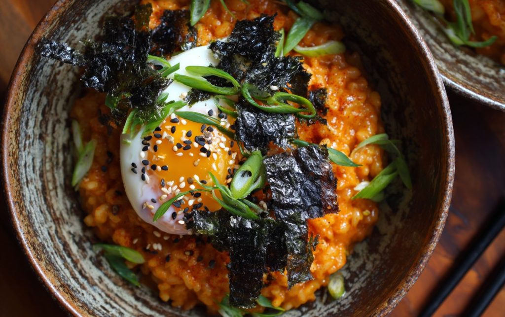 Kimchi Risotto with Parmesan and Sesame Oil 3 Kimchi Risotto