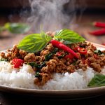 Thai Basil Chicken Rice Bowl