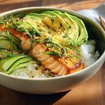 Spicy Miso Salmon Rice Bowl