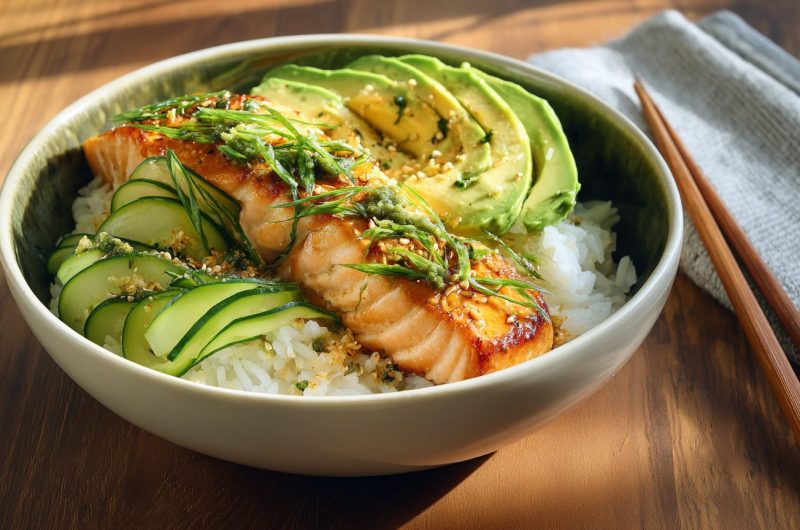 Miso-Glazed Salmon Bowl