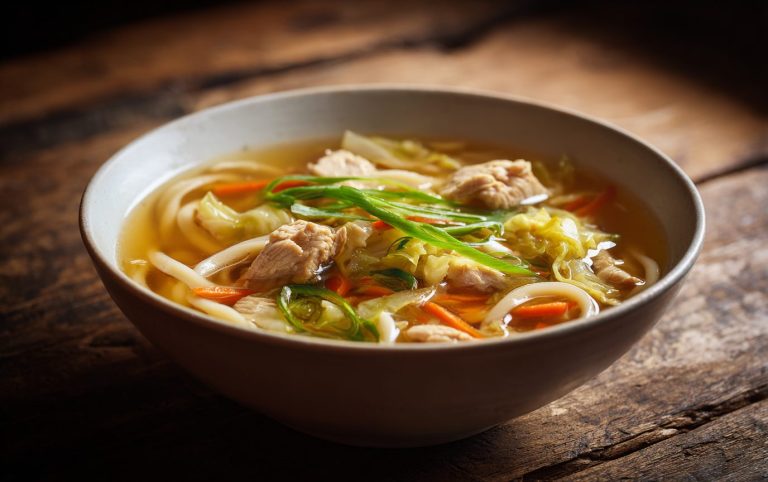 simple chicken udon soup done4