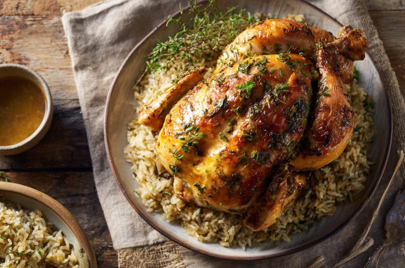 Herbed Garlic Chicken with Rice
